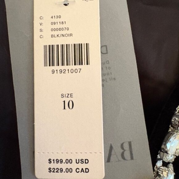 Bardot Anthropologie Audrina Velvet Black Mini Dress, Sz 10/XL - Picture 3 of 6